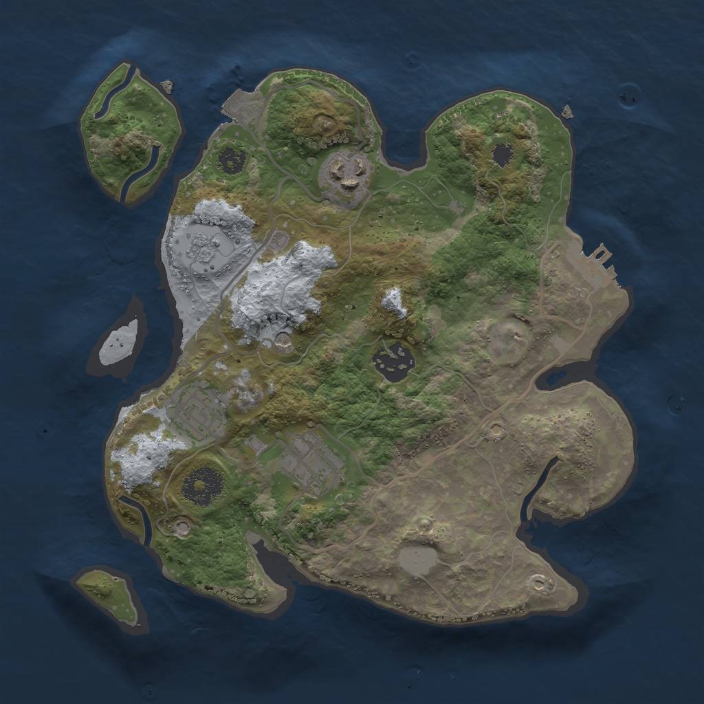 Rust Map: Procedural Map, Size: 2700, Seed: 400502, 10 Monuments
