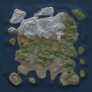 Thumbnail Rust Map: Procedural Map, Size: 3500, Seed: 1496706095, 16 Monuments