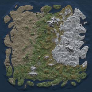 Thumbnail Rust Map: Procedural Map, Size: 6000, Seed: 1444986013, 19 Monuments