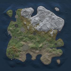 Thumbnail Rust Map: Procedural Map, Size: 3000, Seed: 486785570, 13 Monuments