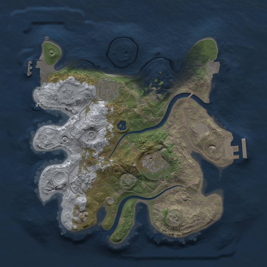 Rust Map: Procedural Map, Size: 2700, Seed: 450106440, 9 Monuments