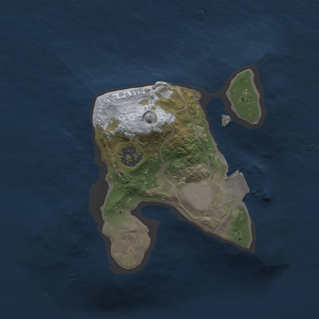 Rust Map: Procedural Map, Size: 1500, Seed: 45624, 3 Monuments