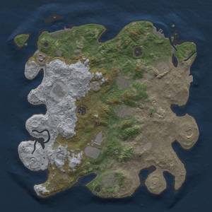 Thumbnail Rust Map: Procedural Map, Size: 3700, Seed: 961774019, 19 Monuments