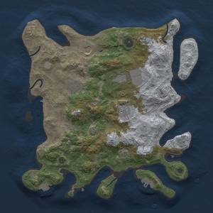 Thumbnail Rust Map: Procedural Map, Size: 3500, Seed: 353058836, 13 Monuments