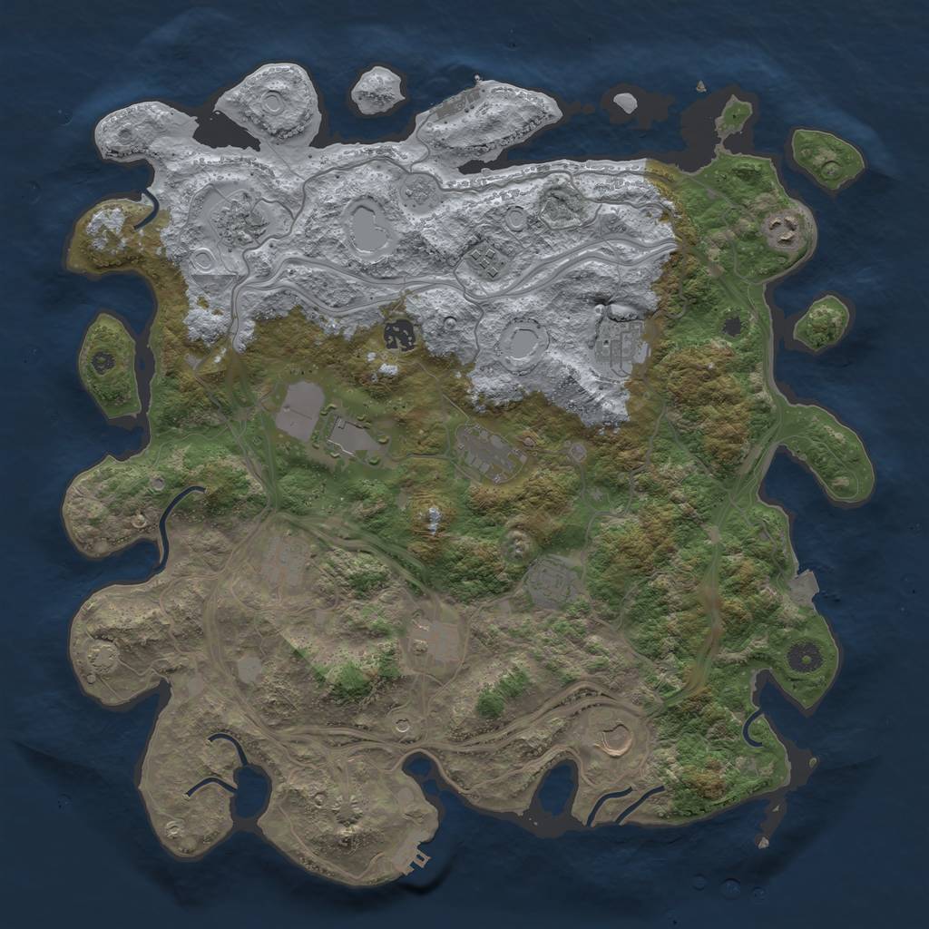 Rust Map: Procedural Map, Size: 4250, Seed: 164167318, 19 Monuments