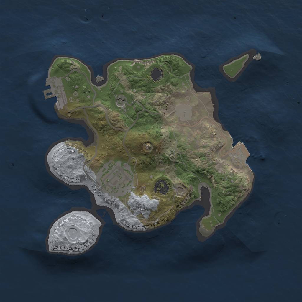 Rust Map: Procedural Map, Size: 2000, Seed: 6767678, 6 Monuments