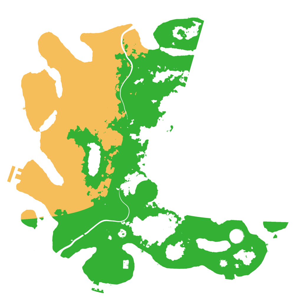 Biome Rust Map: Procedural Map, Size: 3700, Seed: 492685655