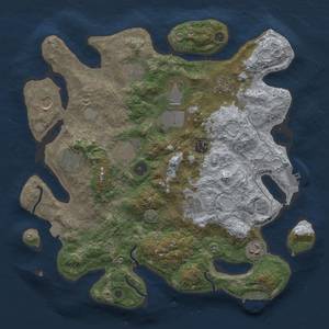 Thumbnail Rust Map: Procedural Map, Size: 3700, Seed: 492685655, 18 Monuments