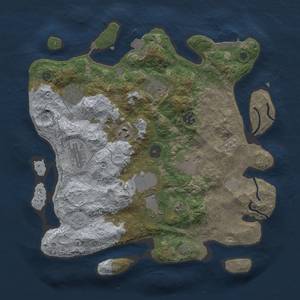 Thumbnail Rust Map: Procedural Map, Size: 3500, Seed: 997515694, 15 Monuments