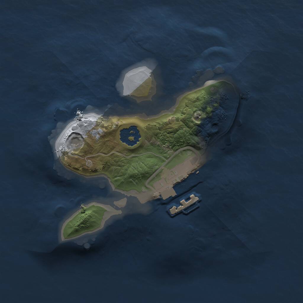 Rust Map: Procedural Map, Size: 1500, Seed: 1243236, 2 Monuments