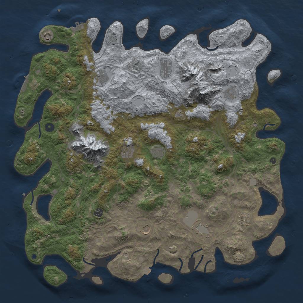 Rust Map: Procedural Map, Size: 5000, Seed: 1768173936, 19 Monuments