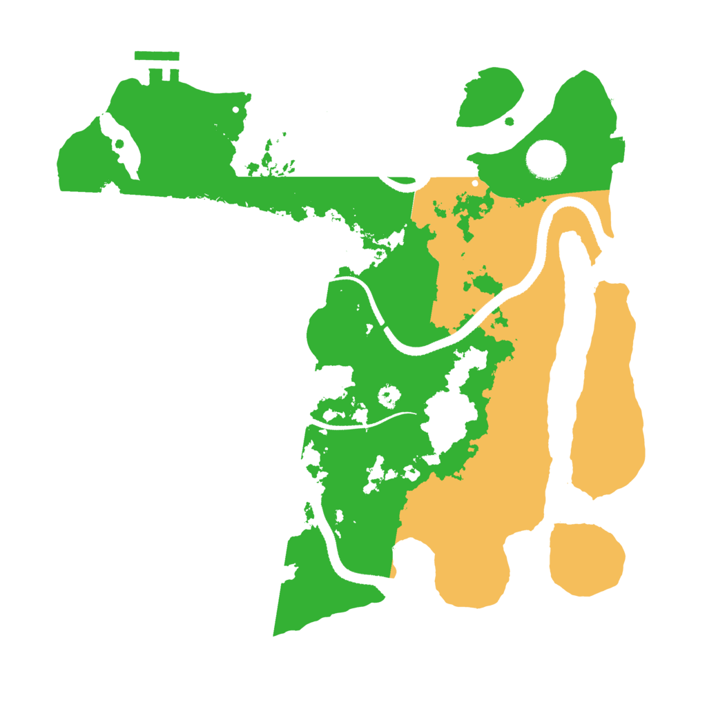 Biome Rust Map: Procedural Map, Size: 3200, Seed: 441225