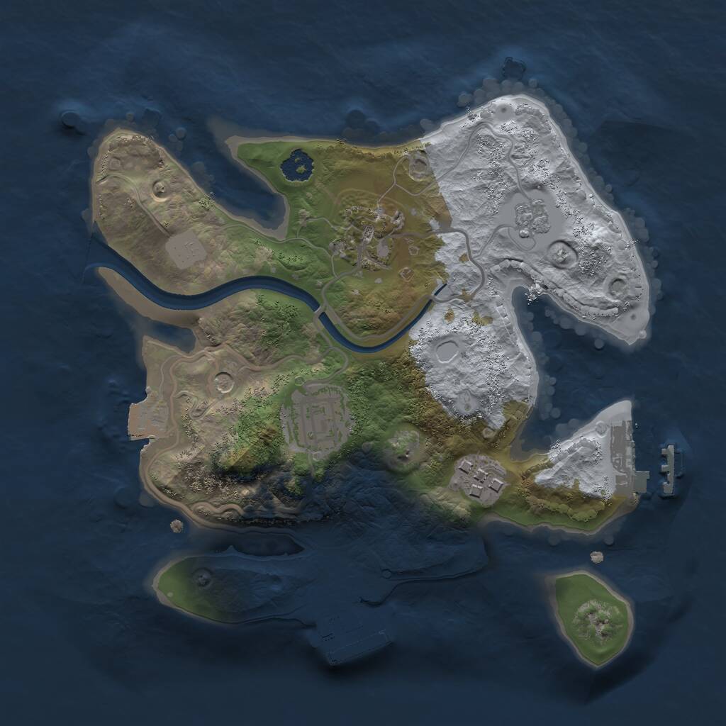 Rust Map: Procedural Map, Size: 2300, Seed: 165535929, 8 Monuments