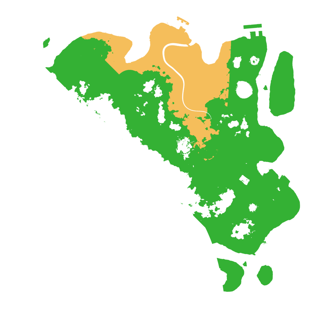 Biome Rust Map: Procedural Map, Size: 3500, Seed: 9381