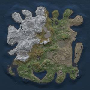 Thumbnail Rust Map: Procedural Map, Size: 3500, Seed: 1560309666, 17 Monuments