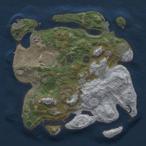 Thumbnail Rust Map: Procedural Map, Size: 3250, Seed: 1054392799, 15 Monuments