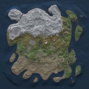 Thumbnail Rust Map: Procedural Map, Size: 3500, Seed: 17762077, 16 Monuments