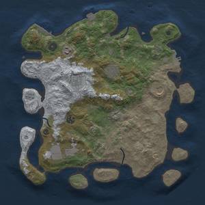 Thumbnail Rust Map: Procedural Map, Size: 3600, Seed: 23012, 16 Monuments