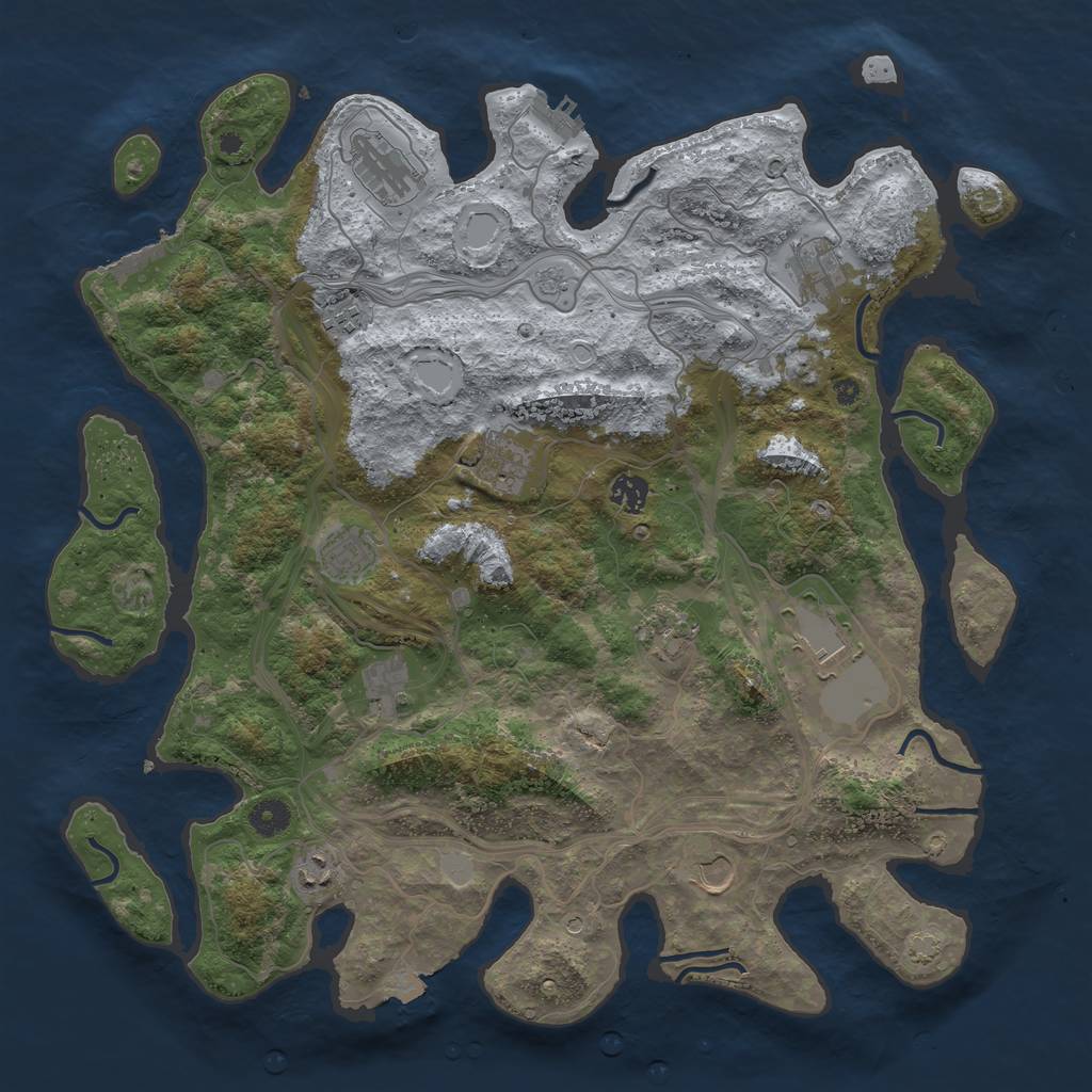 Rust Map: Procedural Map, Size: 4250, Seed: 26678560, 19 Monuments