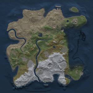 Thumbnail Rust Map: Procedural Map, Size: 3500, Seed: 1868234131, 16 Monuments