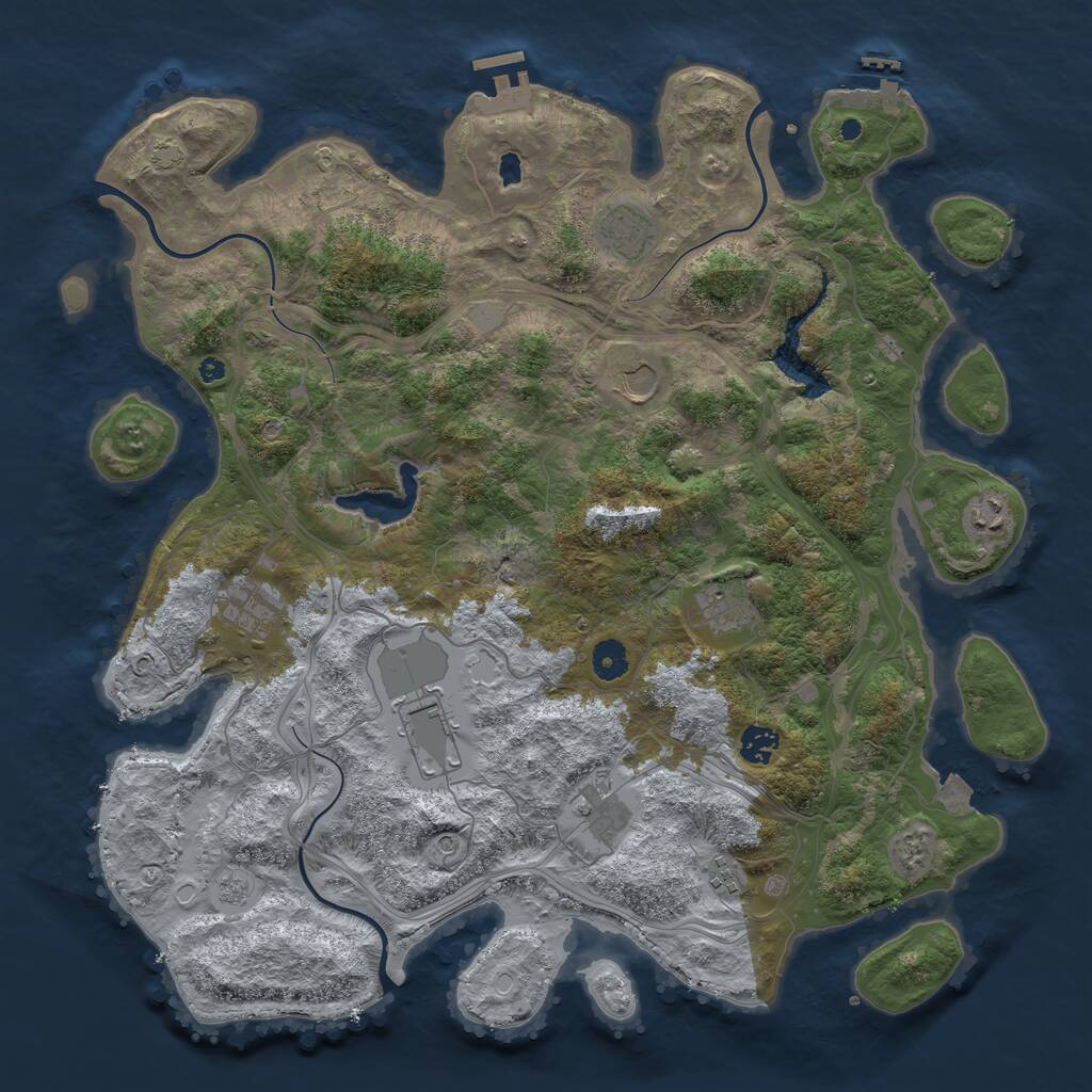 Rust Map: Procedural Map, Size: 4250, Seed: 527994876, 15 Monuments