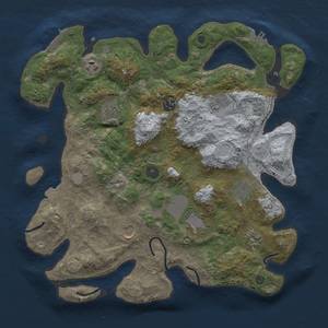 Thumbnail Rust Map: Procedural Map, Size: 3700, Seed: 1356483568, 17 Monuments