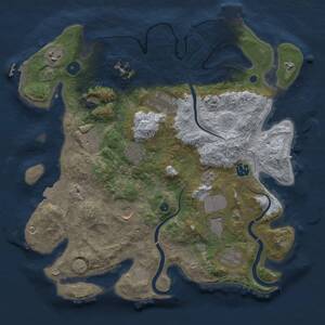 Thumbnail Rust Map: Procedural Map, Size: 3700, Seed: 1356483568, 15 Monuments