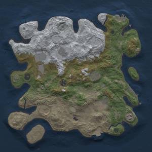 Thumbnail Rust Map: Procedural Map, Size: 3500, Seed: 1961507227, 15 Monuments