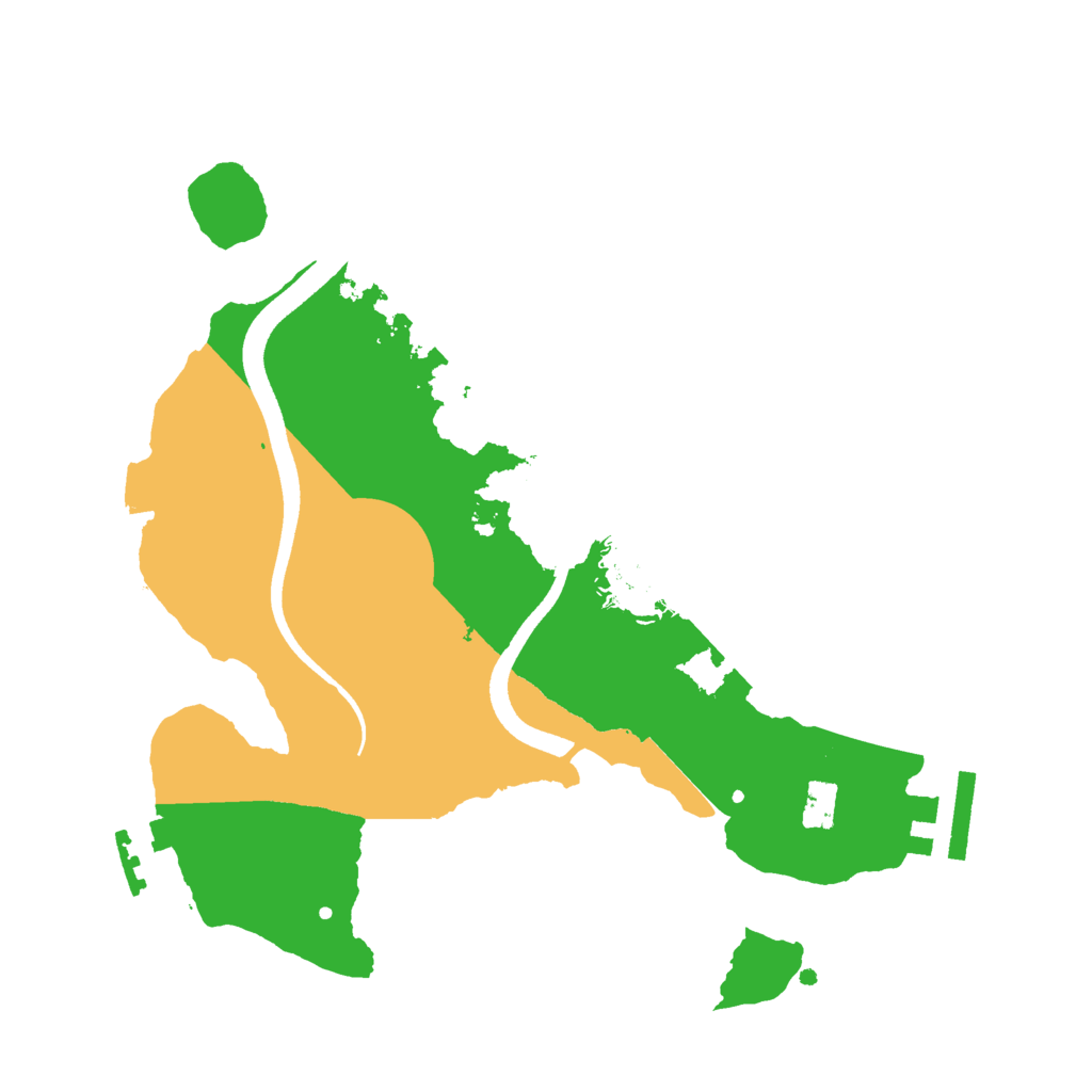 Biome Rust Map: Procedural Map, Size: 2500, Seed: 569639127