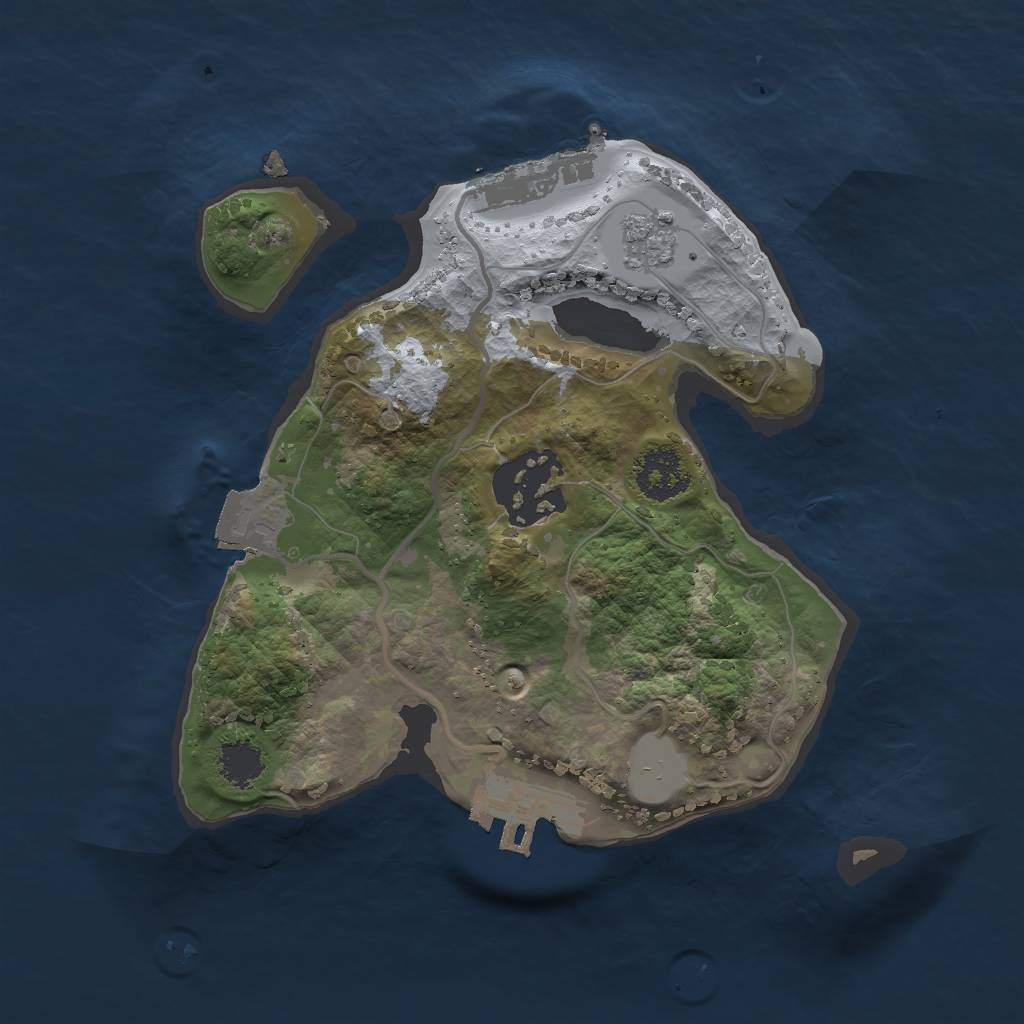 Rust Map: Procedural Map, Size: 2000, Seed: 996826666, 7 Monuments