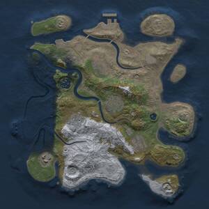 Thumbnail Rust Map: Procedural Map, Size: 3000, Seed: 363664658, 13 Monuments