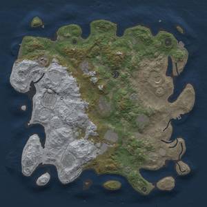 Thumbnail Rust Map: Procedural Map, Size: 4000, Seed: 858837151, 18 Monuments