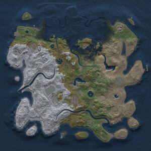 Thumbnail Rust Map: Procedural Map, Size: 4000, Seed: 858837151, 15 Monuments