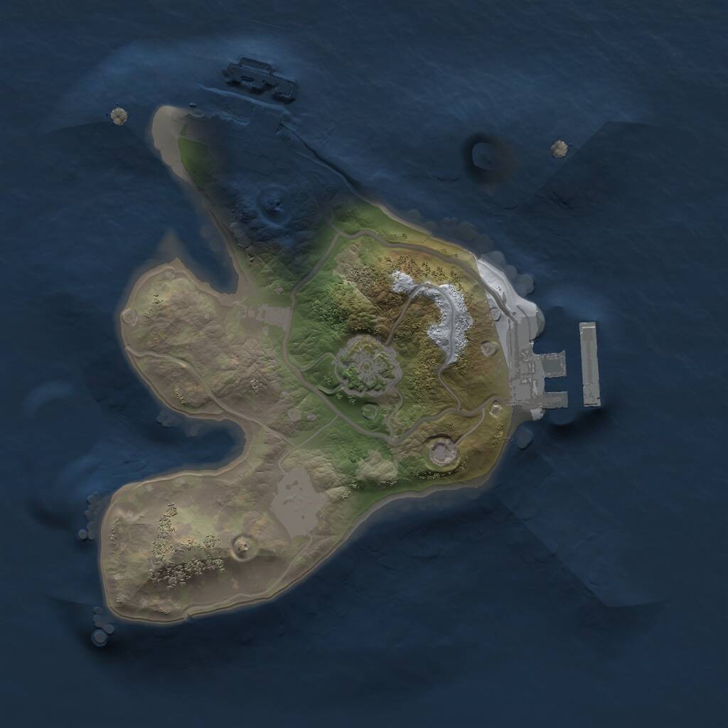 Rust Map: Procedural Map, Size: 1750, Seed: 1710882801, 4 Monuments