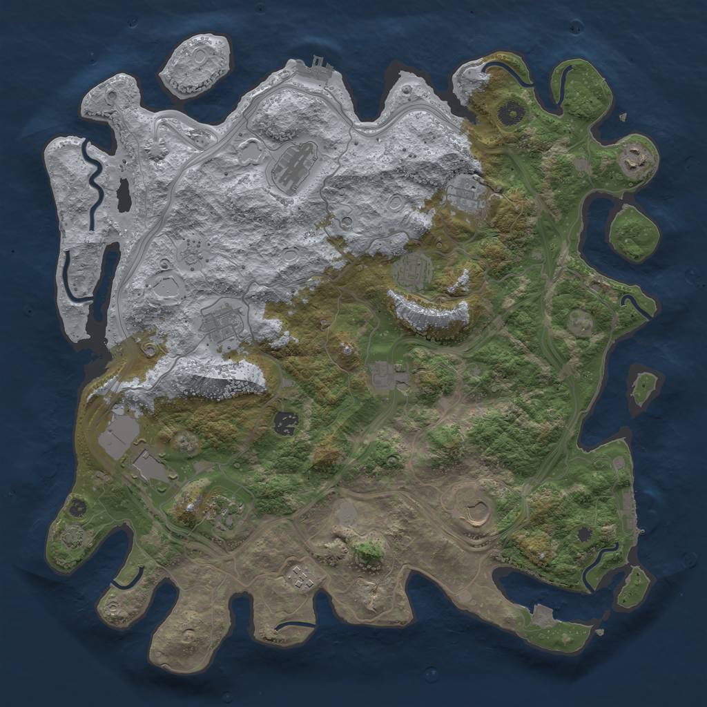 Rust Map: Procedural Map, Size: 4250, Seed: 165467, 19 Monuments