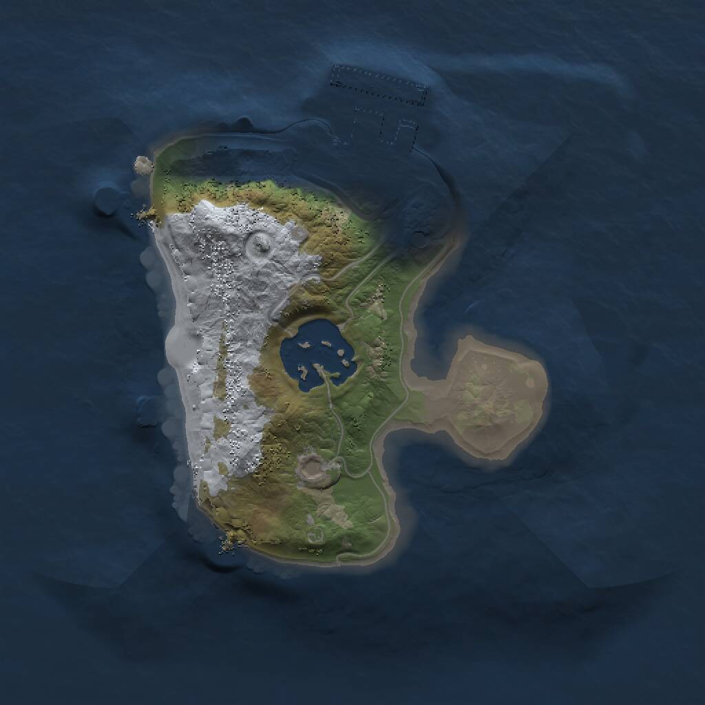 Rust Map: Procedural Map, Size: 1500, Seed: 1029422994, 3 Monuments