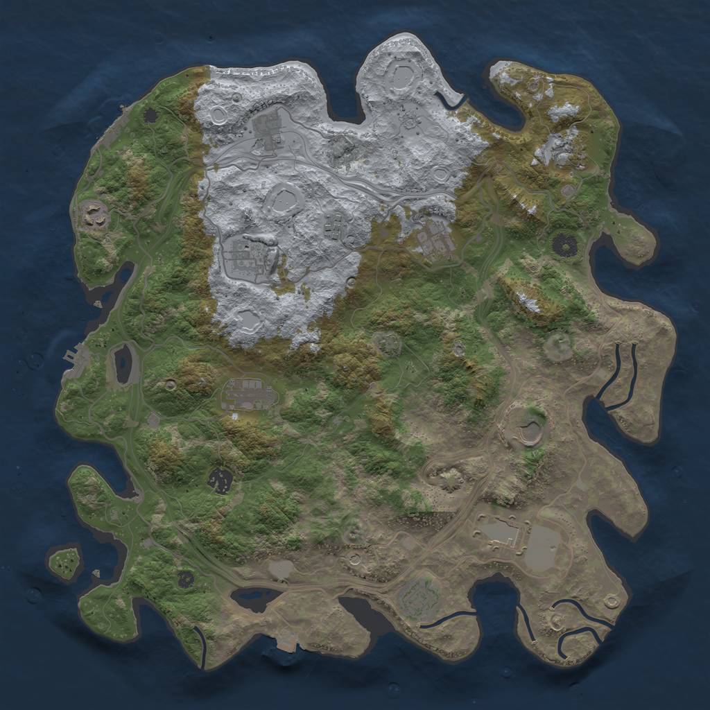 Rust Map: Procedural Map, Size: 4250, Seed: 328618882, 19 Monuments