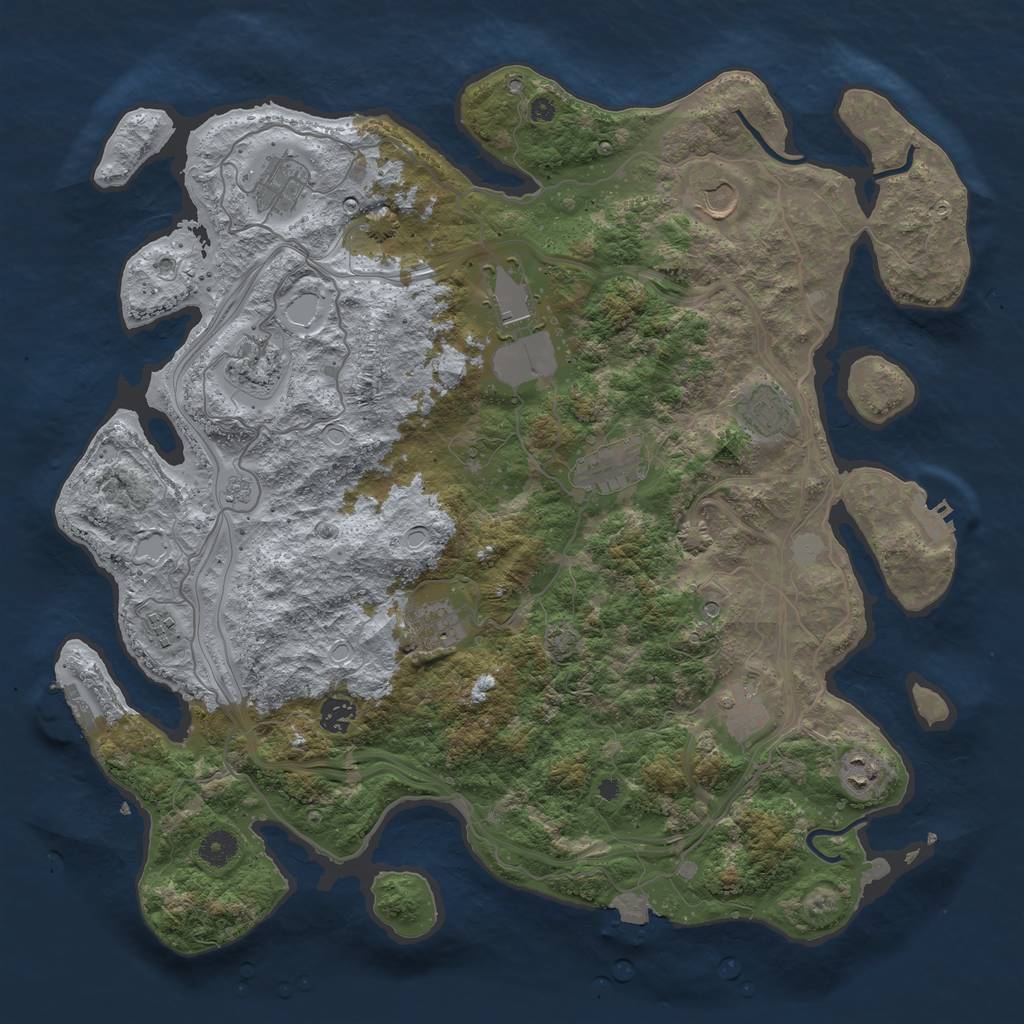 Rust Map: Procedural Map, Size: 4250, Seed: 29397, 19 Monuments
