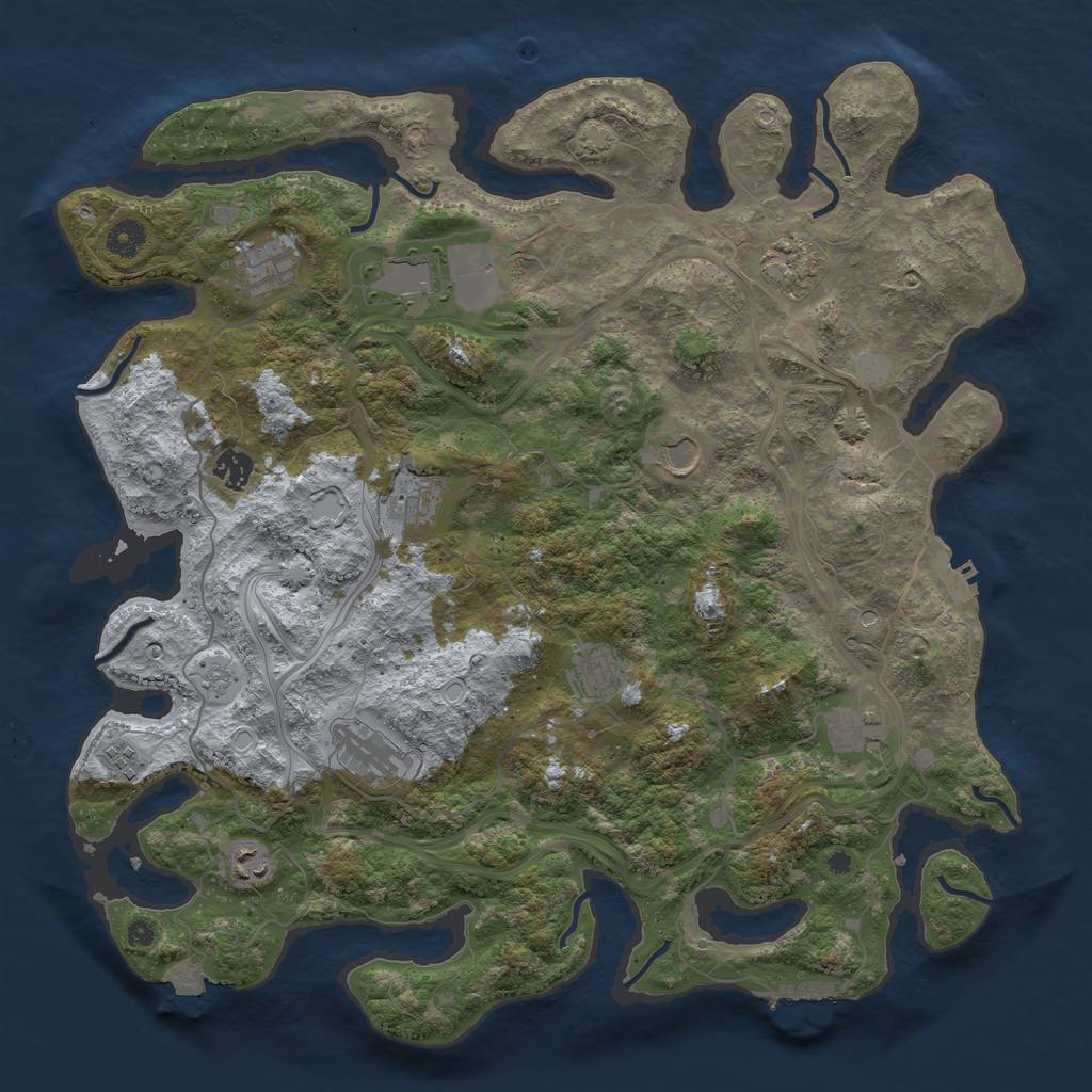 Rust Map: Procedural Map, Size: 4250, Seed: 1593155876, 19 Monuments
