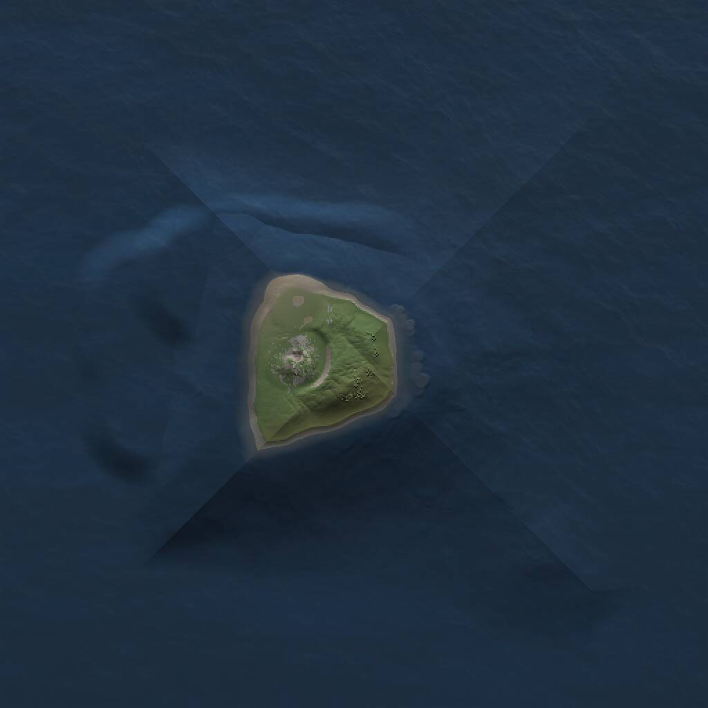 Rust Map: Procedural Map, Size: 1000, Seed: 1086726286, 1 Monuments