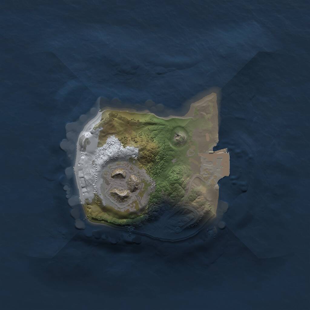 Rust Map: Procedural Map, Size: 1315, Seed: 1739167240, 2 Monuments