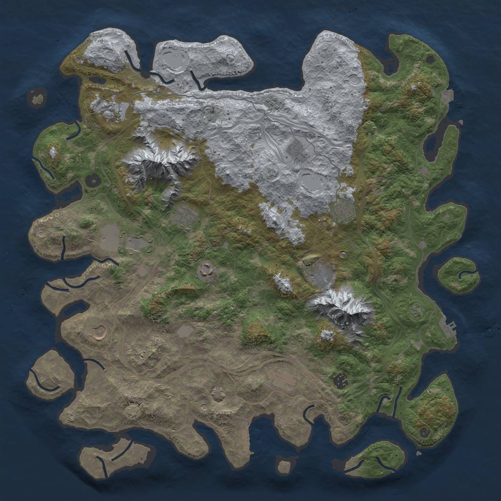 Rust Map: Procedural Map, Size: 5000, Seed: 1797878132, 19 Monuments
