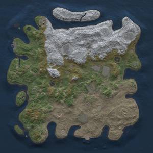 Thumbnail Rust Map: Procedural Map, Size: 4098, Seed: 1, 17 Monuments