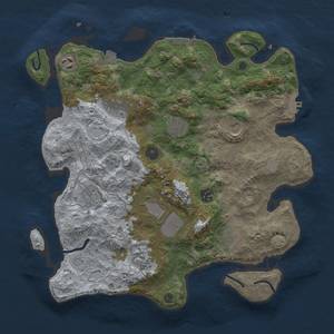 Thumbnail Rust Map: Procedural Map, Size: 3700, Seed: 267787849, 18 Monuments