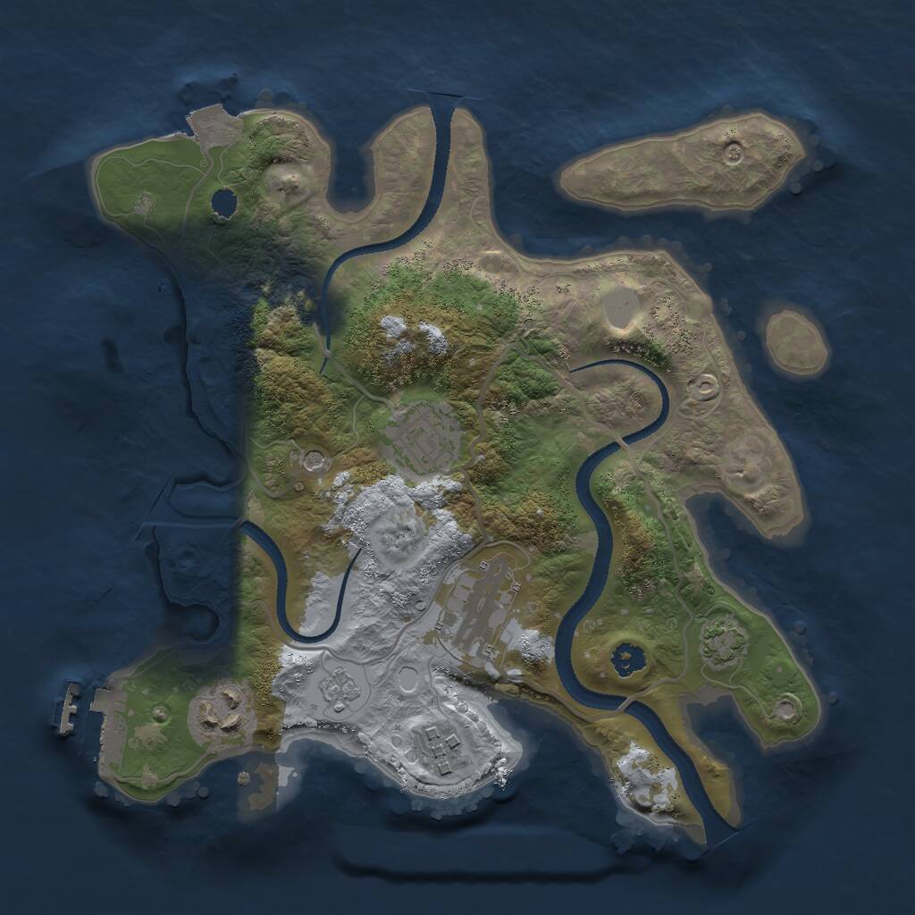 Rust Map: Procedural Map, Size: 2750, Seed: 996023622, 9 Monuments