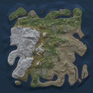 Thumbnail Rust Map: Procedural Map, Size: 4000, Seed: 1360192485, 18 Monuments