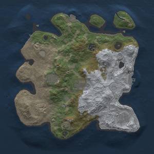 Thumbnail Rust Map: Procedural Map, Size: 3000, Seed: 486465, 13 Monuments