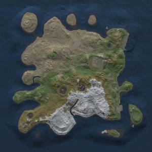 Thumbnail Rust Map: Procedural Map, Size: 3000, Seed: 749284980, 10 Monuments