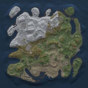 Thumbnail Rust Map: Procedural Map, Size: 3500, Seed: 224753831, 15 Monuments