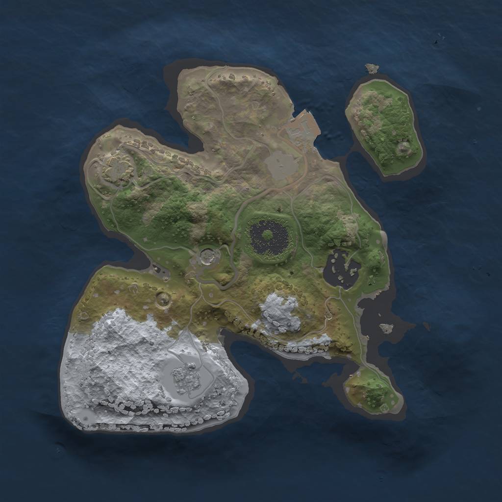 Rust Map: Procedural Map, Size: 2000, Seed: 110333809, 7 Monuments